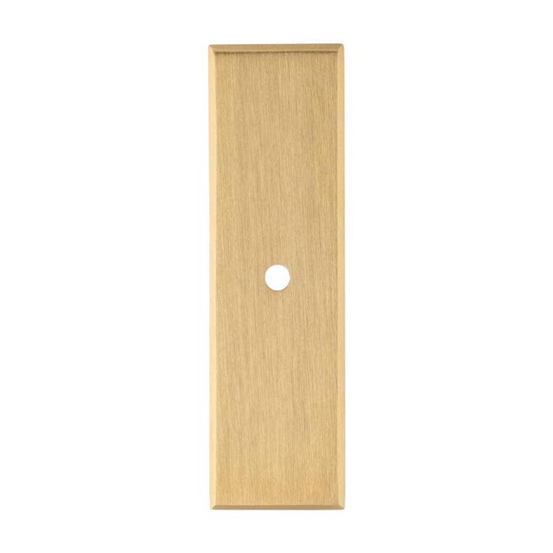 Alexander & Wilks Rectangular Cabinet Knob Backplate - Satin Brass PVD - 76x22x3mm