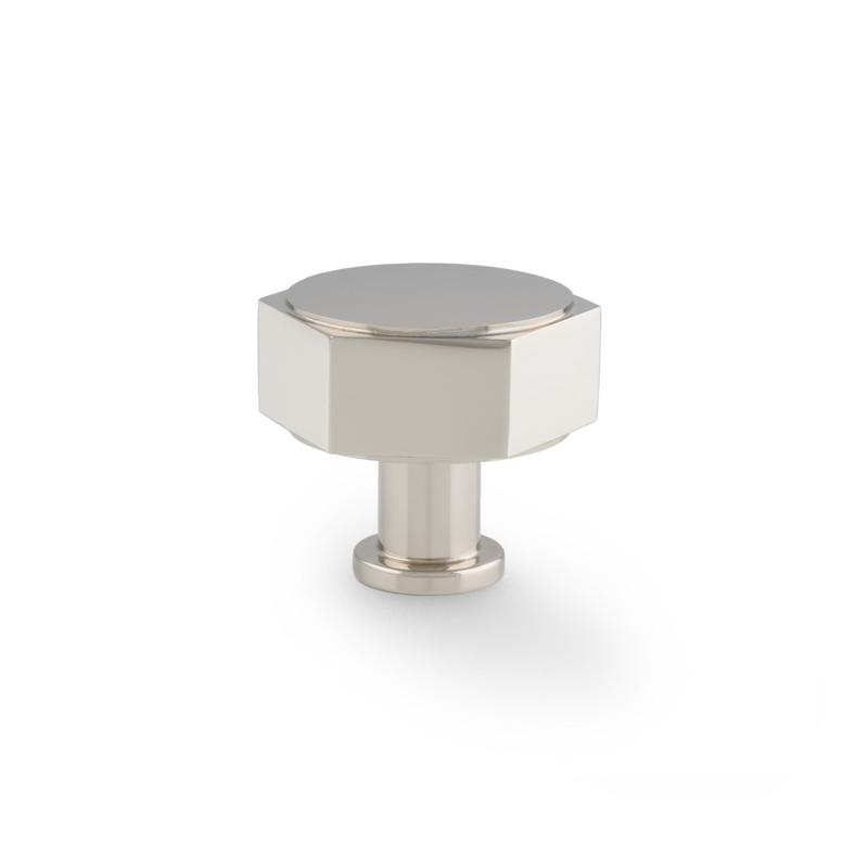 Alexander & Wilks - Vesper Hex Cabinet Knob - Polished Nickel