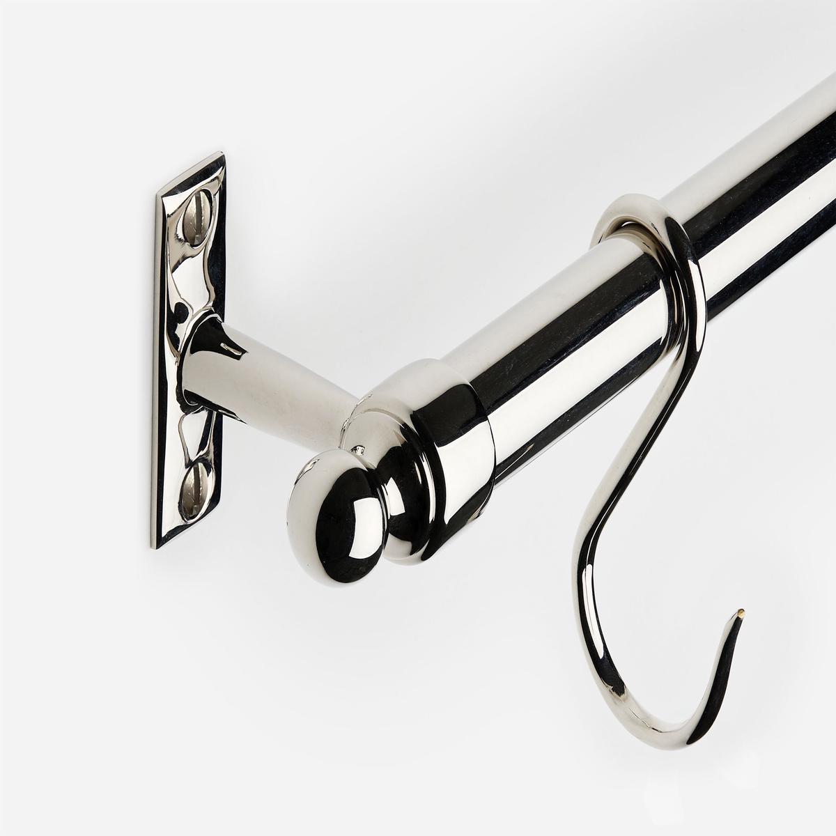 Campaign Hanging Rail - 2 ft. | Polished Nickel