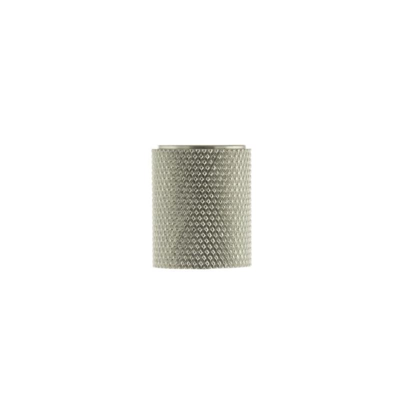 Millhouse Brass Watson Cylinder Knurled Cabinet Knob Concealed Fix - Sat. Nickel