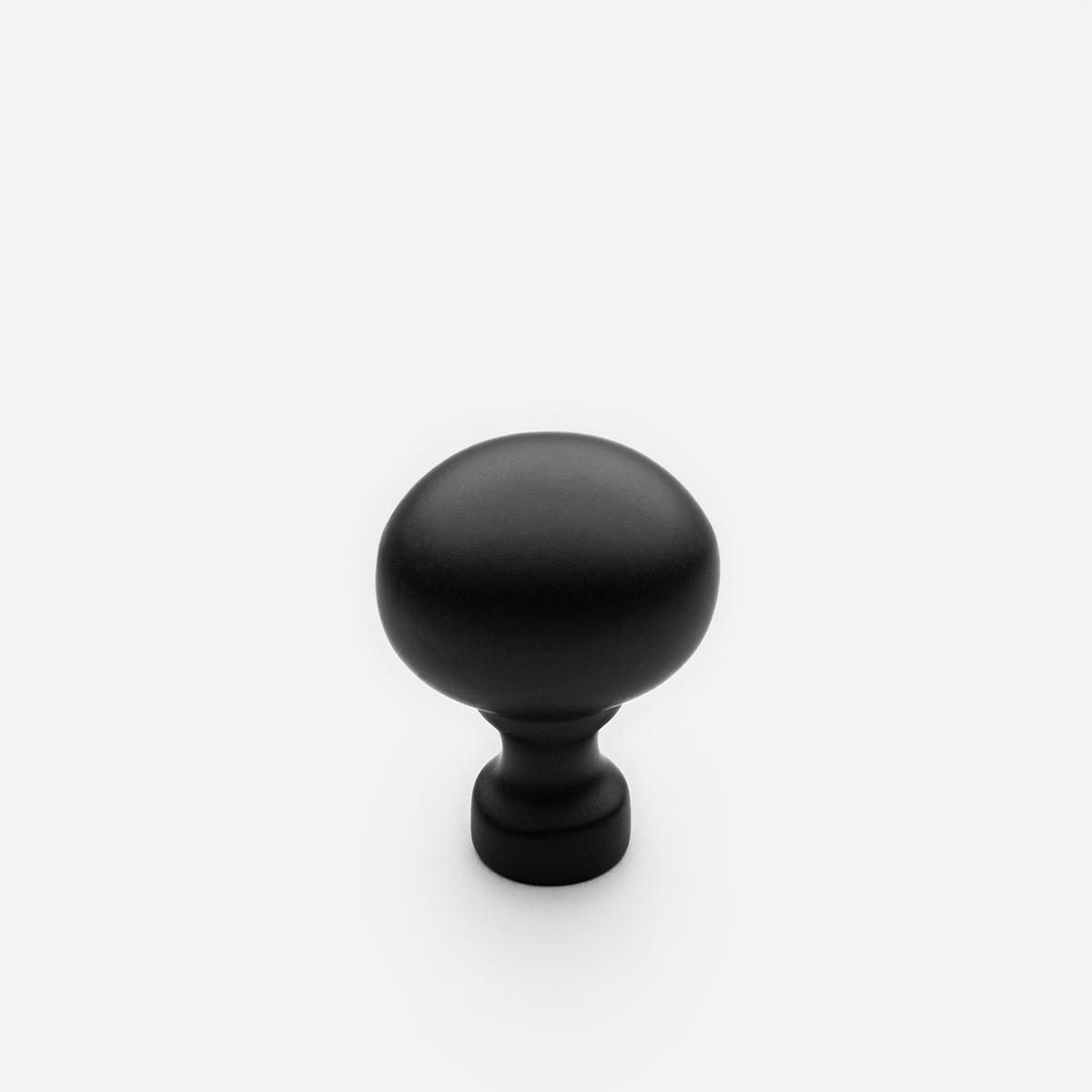Oval Knob - Small | Matte Black