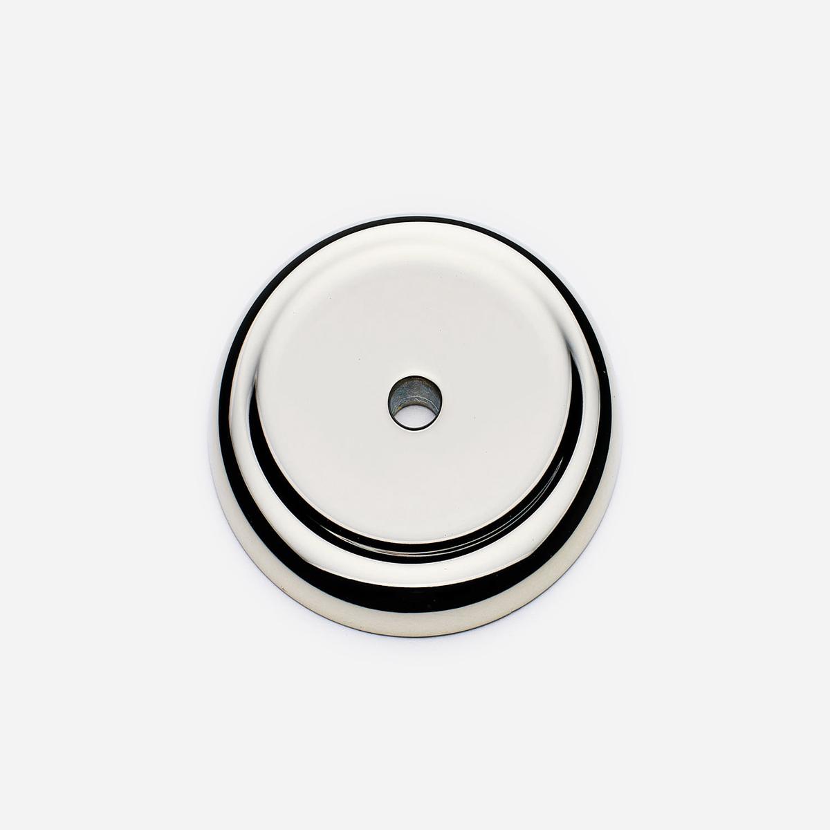 Raised Round Backplate, 1.5" - Polished Nickel