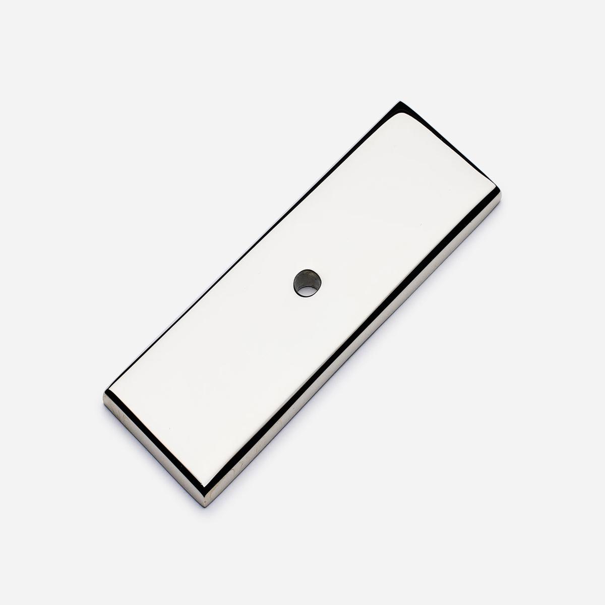 Rectangular Backplate, 1"  3" - Polished Nickel