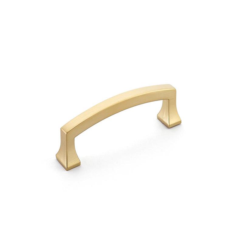 Schaub Pull, Arched, Signature Satin Brass, 4" cc 542-SSB
