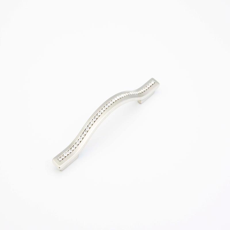 Schaub Pull, Satin Nickel w/crystals, 128/160 mm cc 302-15