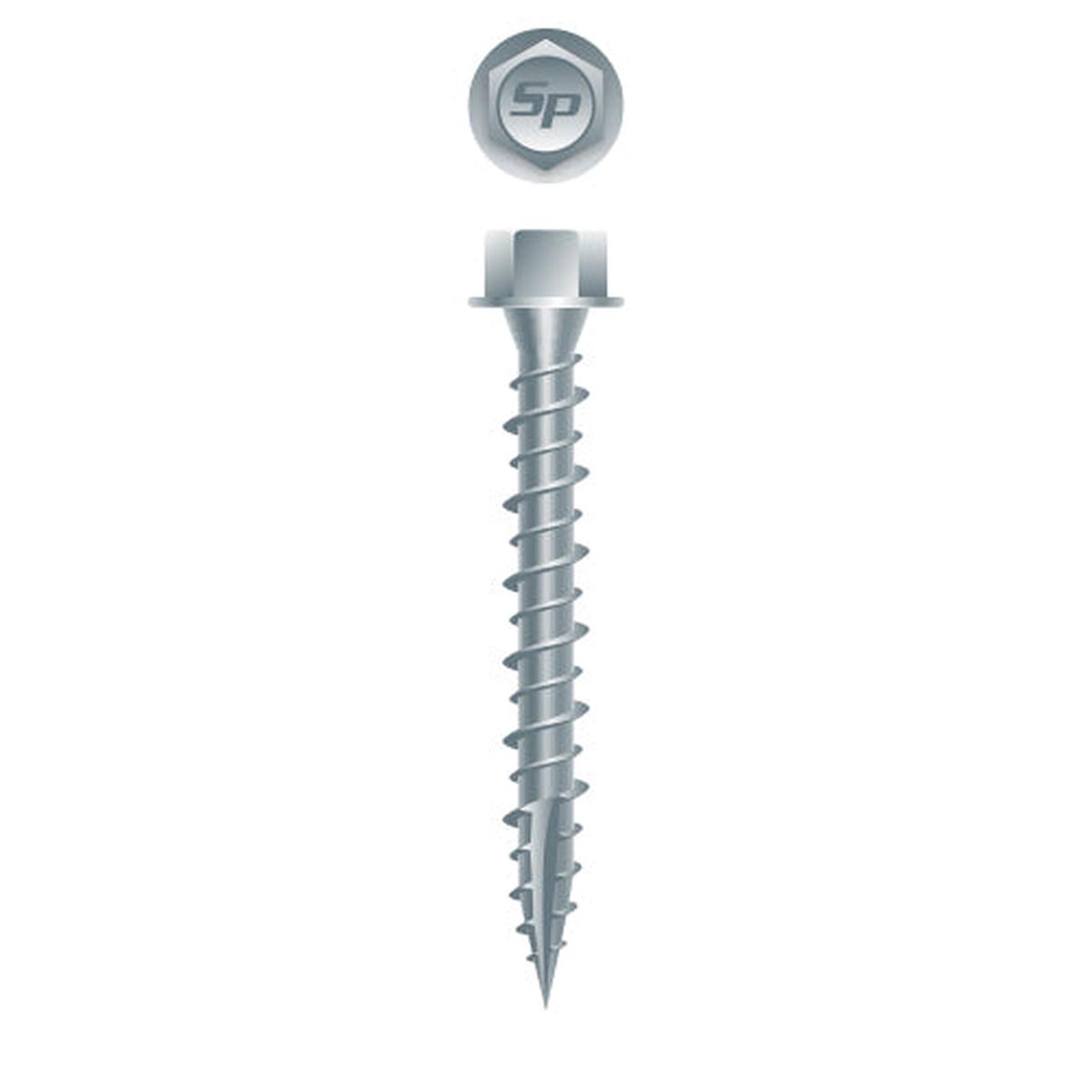 #10 Hi-Strong-Point Hex Washer Head 10-14 x 1, Hi-Low, Type '17', Strong-Shield