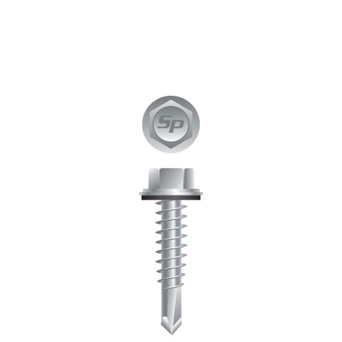 #10 Strong-Point Hex Washer Head w/Washer 10-16 x 3/4, Strong-Shield
