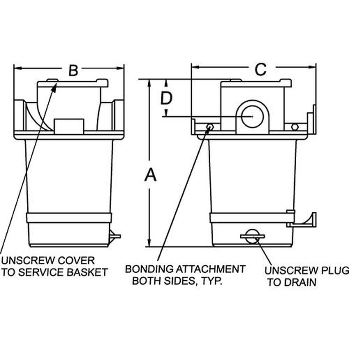1-1/4 Strainer 304 SS Basket