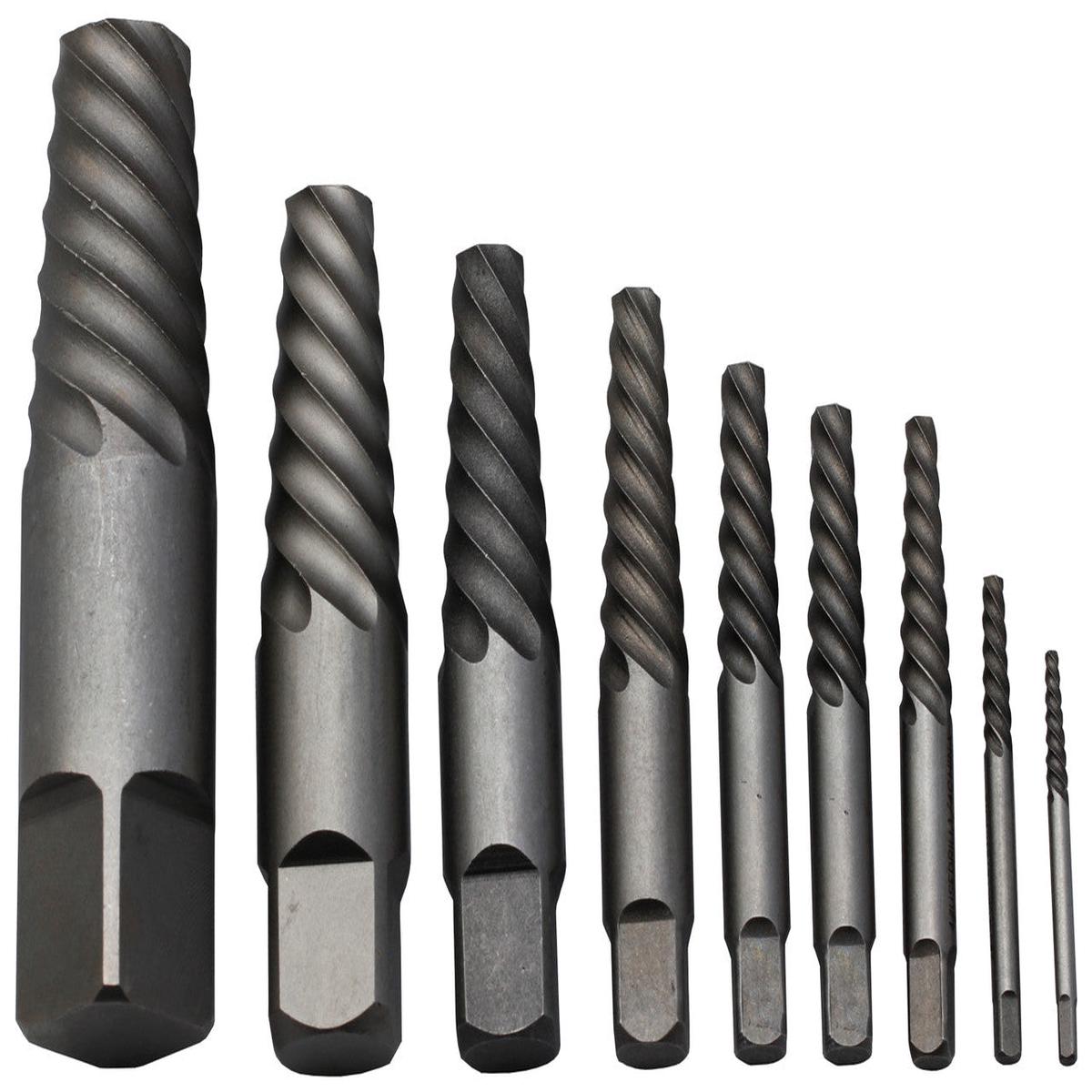 #1-9 Carbon Steel Spiral Flute Screw Extractor Set