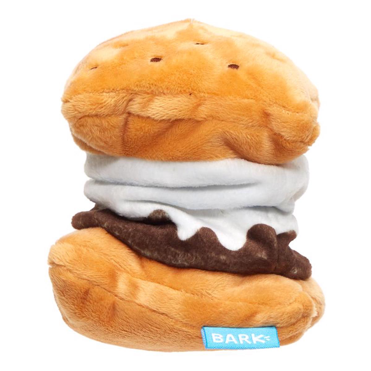 Bark Multicolored Plush More S'mores Dog Toy 1 pk, Pack of 3