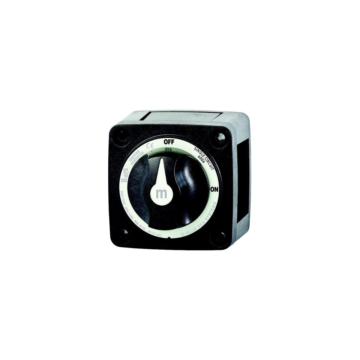 Blue Sea 606200 Battery Switch Mini 4-Position w/Knob, Black