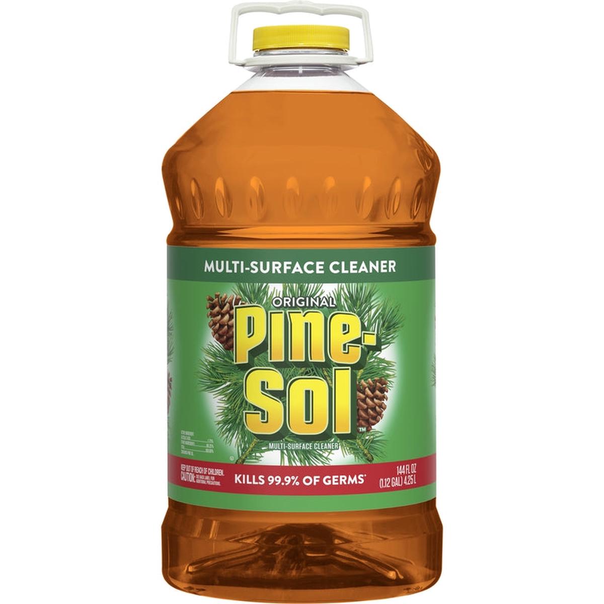 Pine-Sol 42464 Cleaner, 144 oz Bottle, Liquid, Pine, Clear Amber, Pack of 3