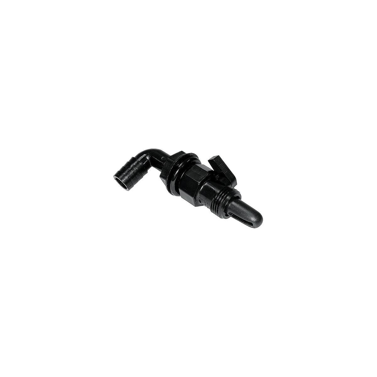 T-H Marine AHV90DP Aerator Spray Head 90 Screw On Valve w/Shut Off, 3/4, Black