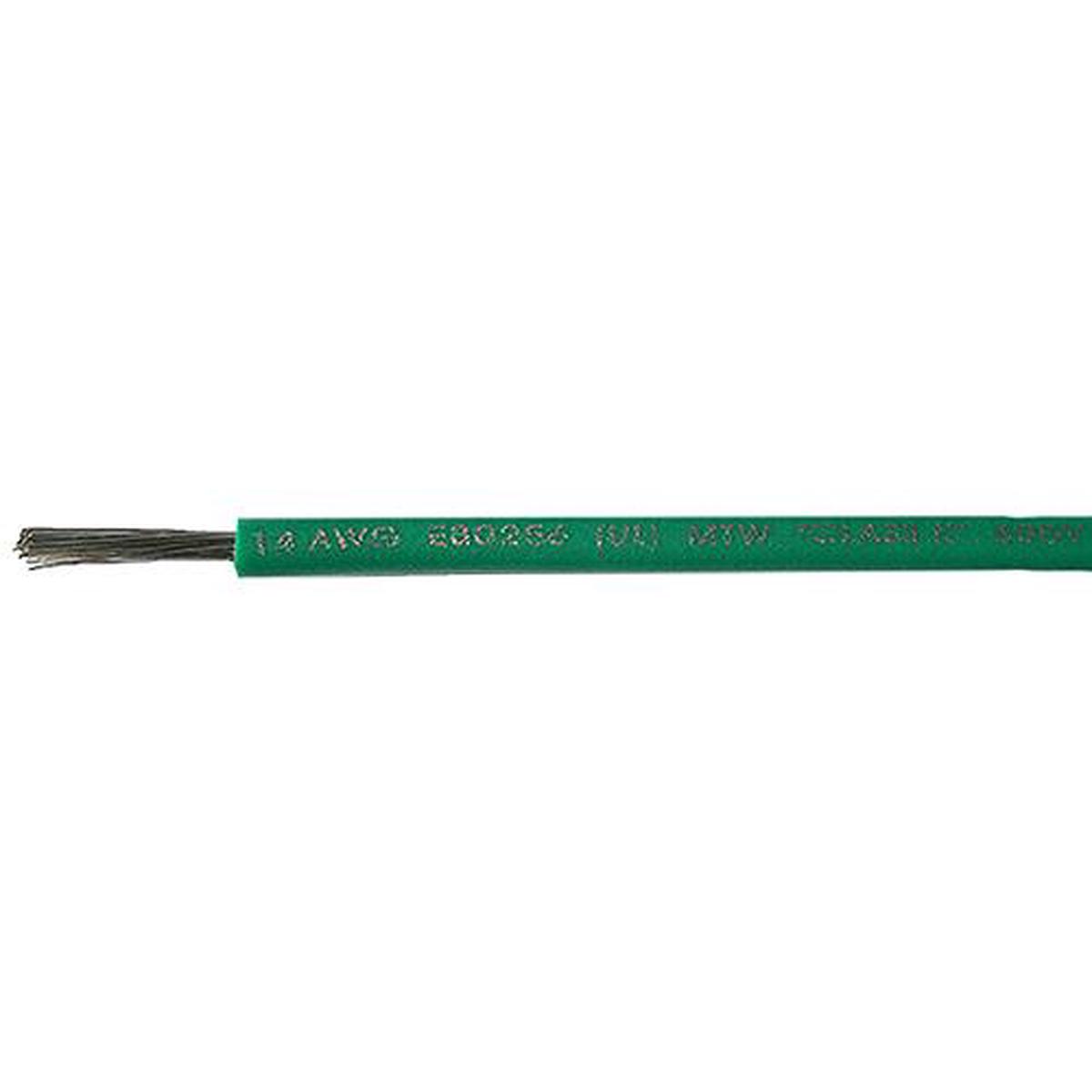 Cobra Wire A1014T03100FT Primary Tinned Copper Wire, 14 AWG, 100', Green