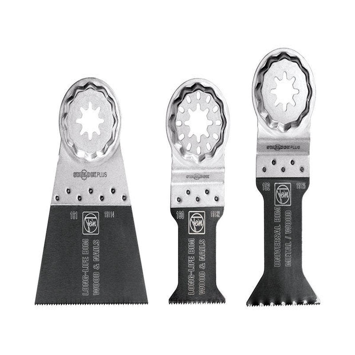 Fein StarlockPlus 1-3/8 1-3/4 2-9/16 in. X 3.8 in. L Bi-Metal E-Cut Saw Blade Set 3 pk