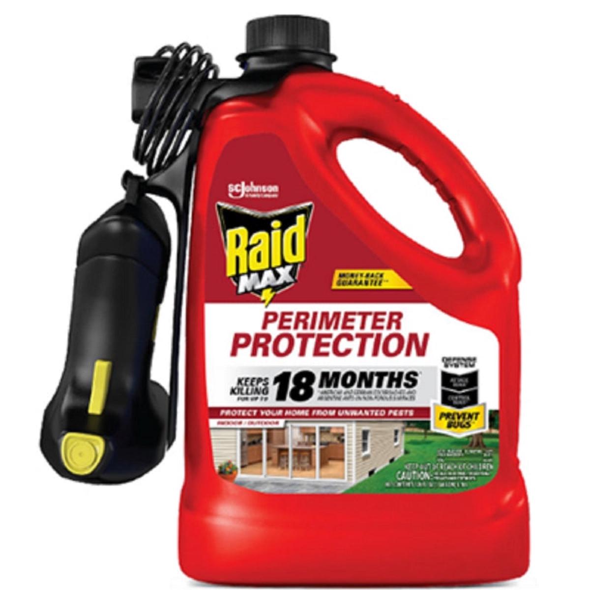 Raid Max Perimeter Protection Insect Control Spray 1 gal, Pack of 4