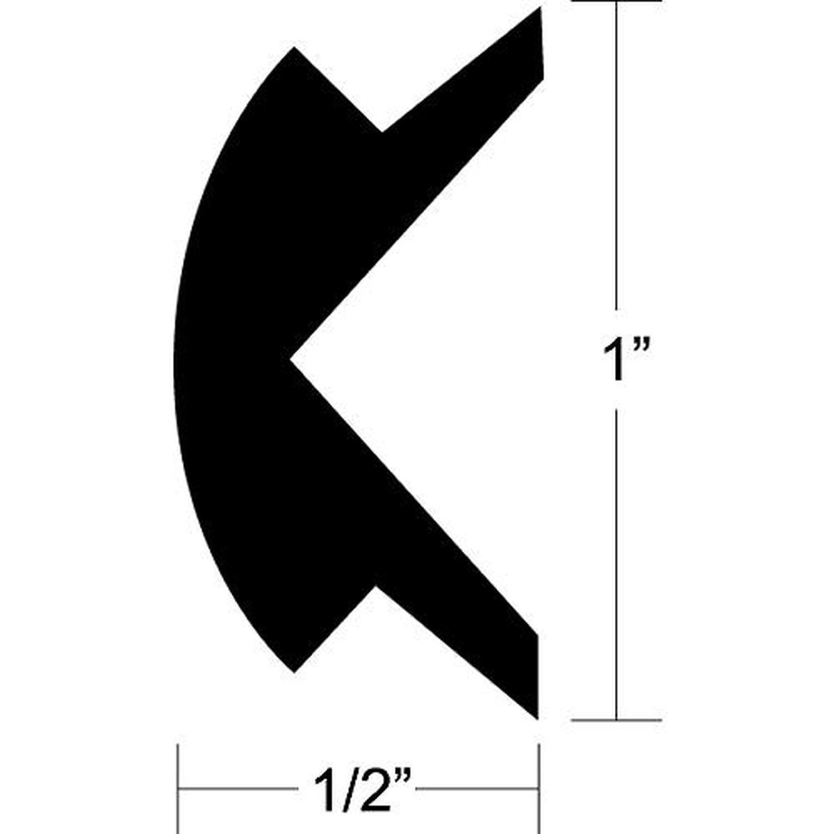 Taco V120303BKA501 Flexible Vinyl Insert, 50' Black