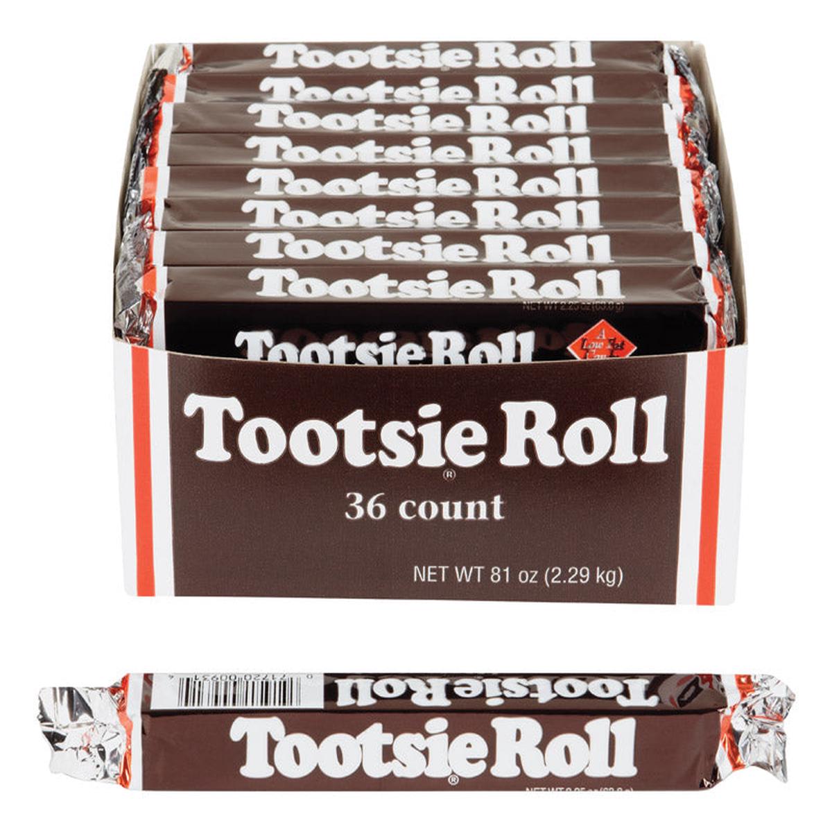 Tootsie Roll Chocolate Chewy Candy 2.25 oz, Pack of 36