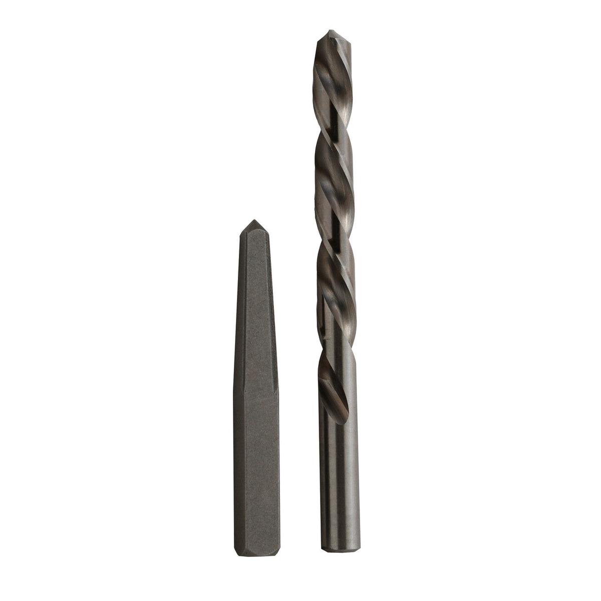 #4 Carbon Steel Straight Flute Steel Screw Extractor and Drill Bit Kit