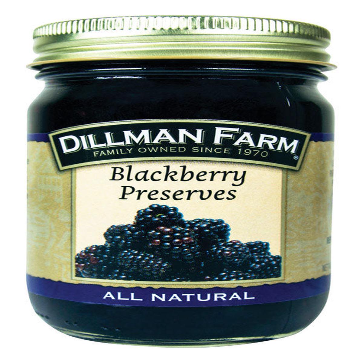 Dillman Farm All Natural Blackberry Preserves 16 oz Jar, Pack of 6