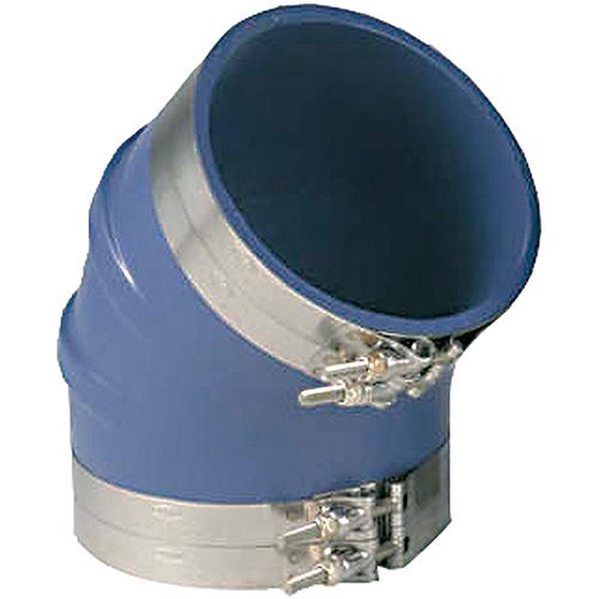 Trident 240V6000SS Blue VHT Silicone 45 Elbow w/T-Bold Clamps, 6