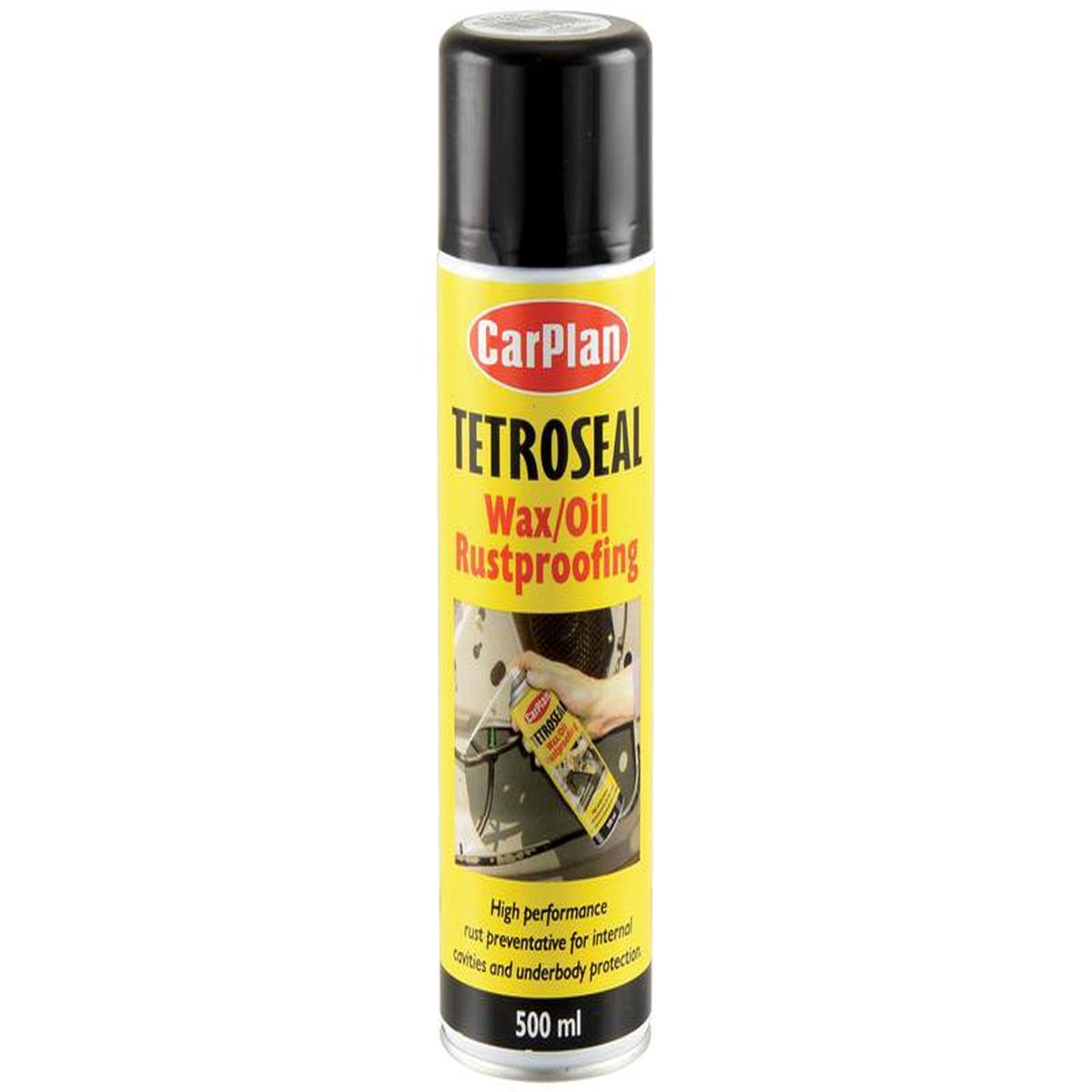 Wax/Oil Rustproofing Aerosol Black 500ml for Equipment Protection - Sparex Part S.155364