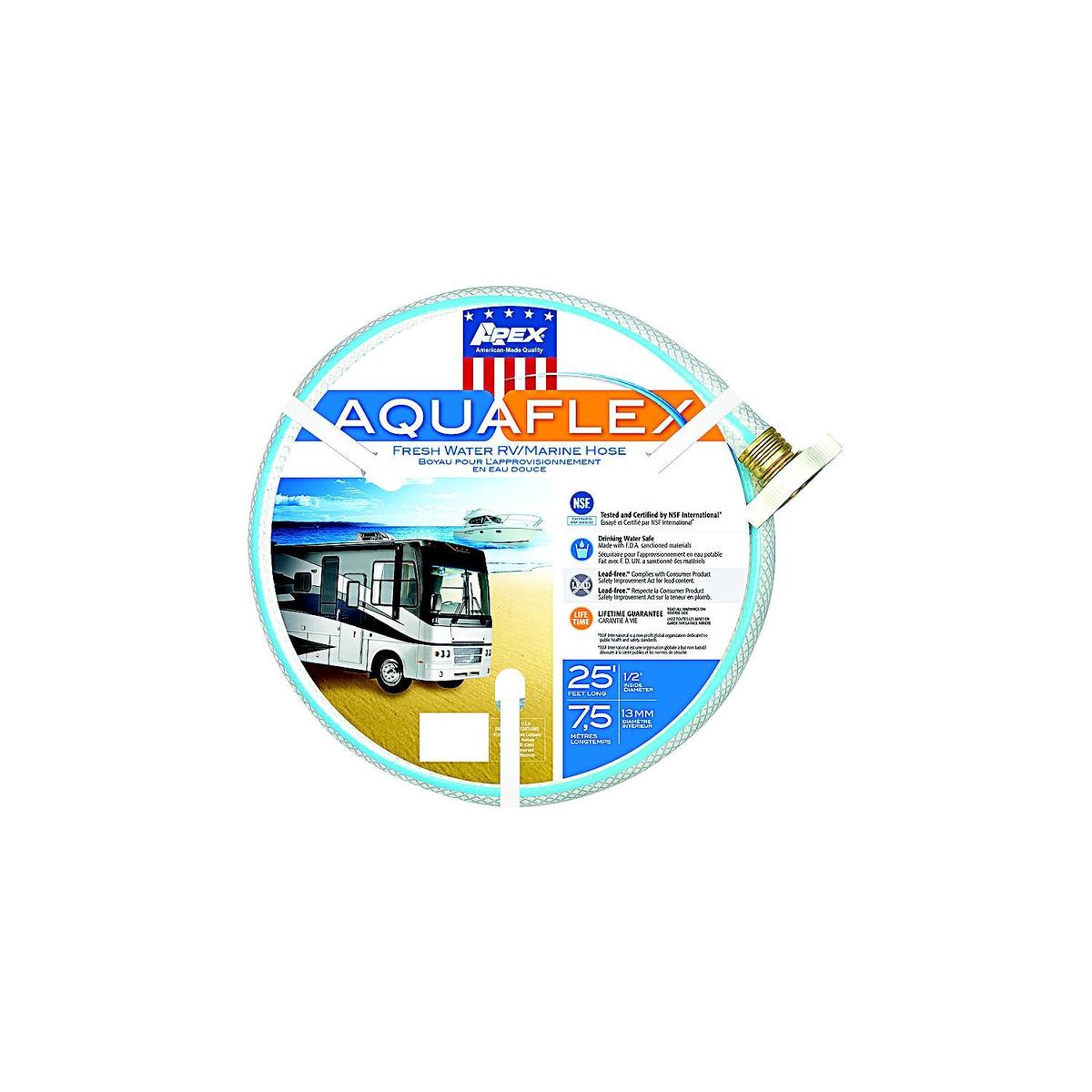 Aquaflex White Hose, 1/2 x 25'