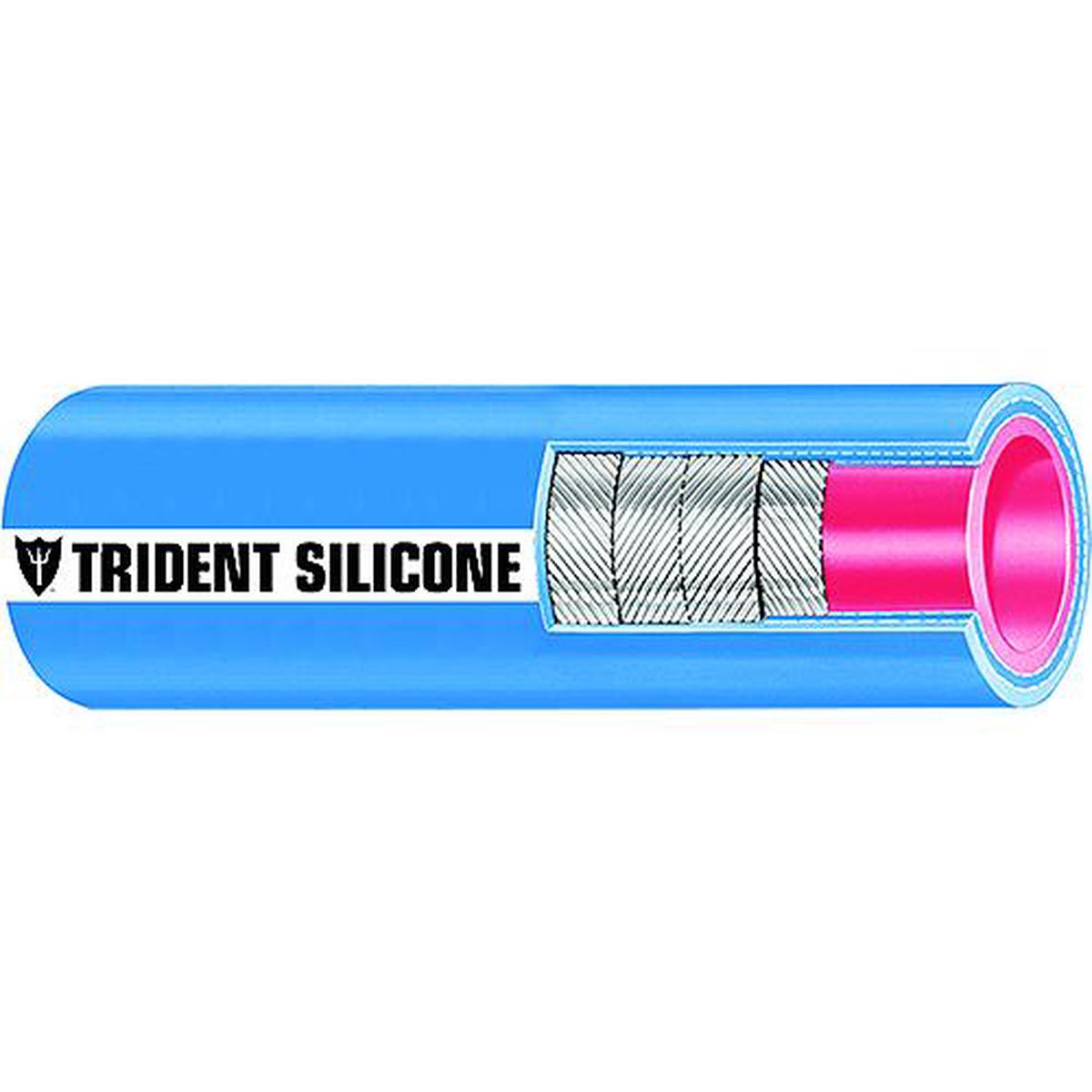 Trident 202V312036 Blue VHT Silicone Softwall Wet Exhaust Hose, 3-1/2 x 3'