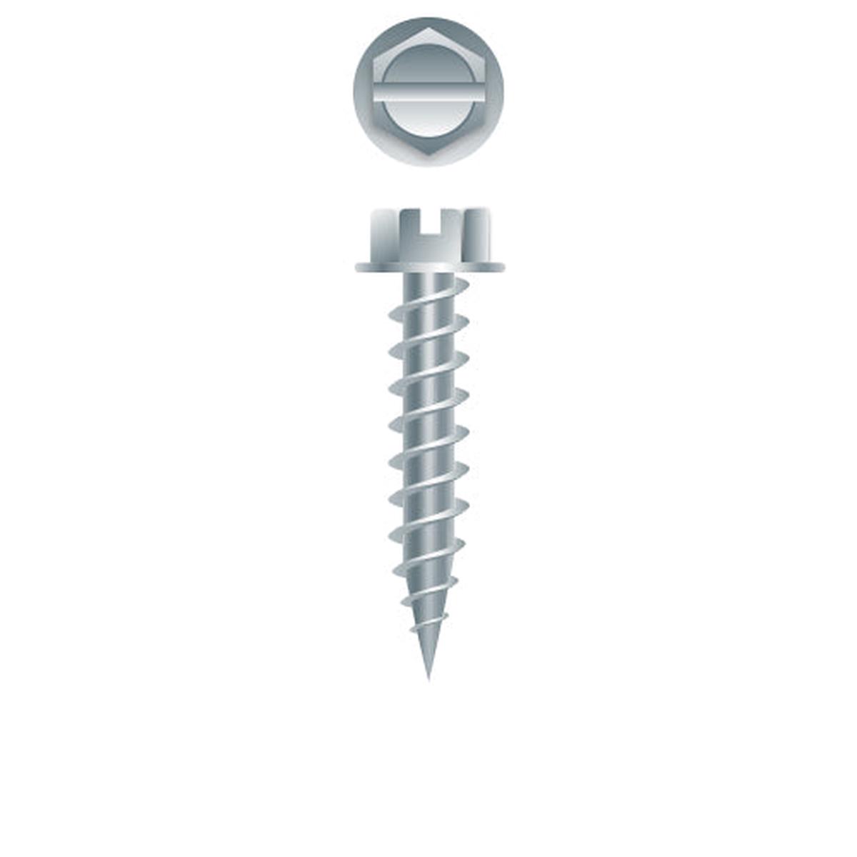 #10 SLT Strong-Point Hex Washer Head 10 x 1-1/2, 1/4 A.F., Zinc