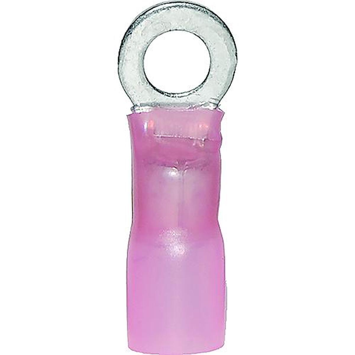 Ancor 321625 Marine Grade Heat Shrink Ring Terminals, 3/8 Fastener, 8 Wire, Red, 25/Pk