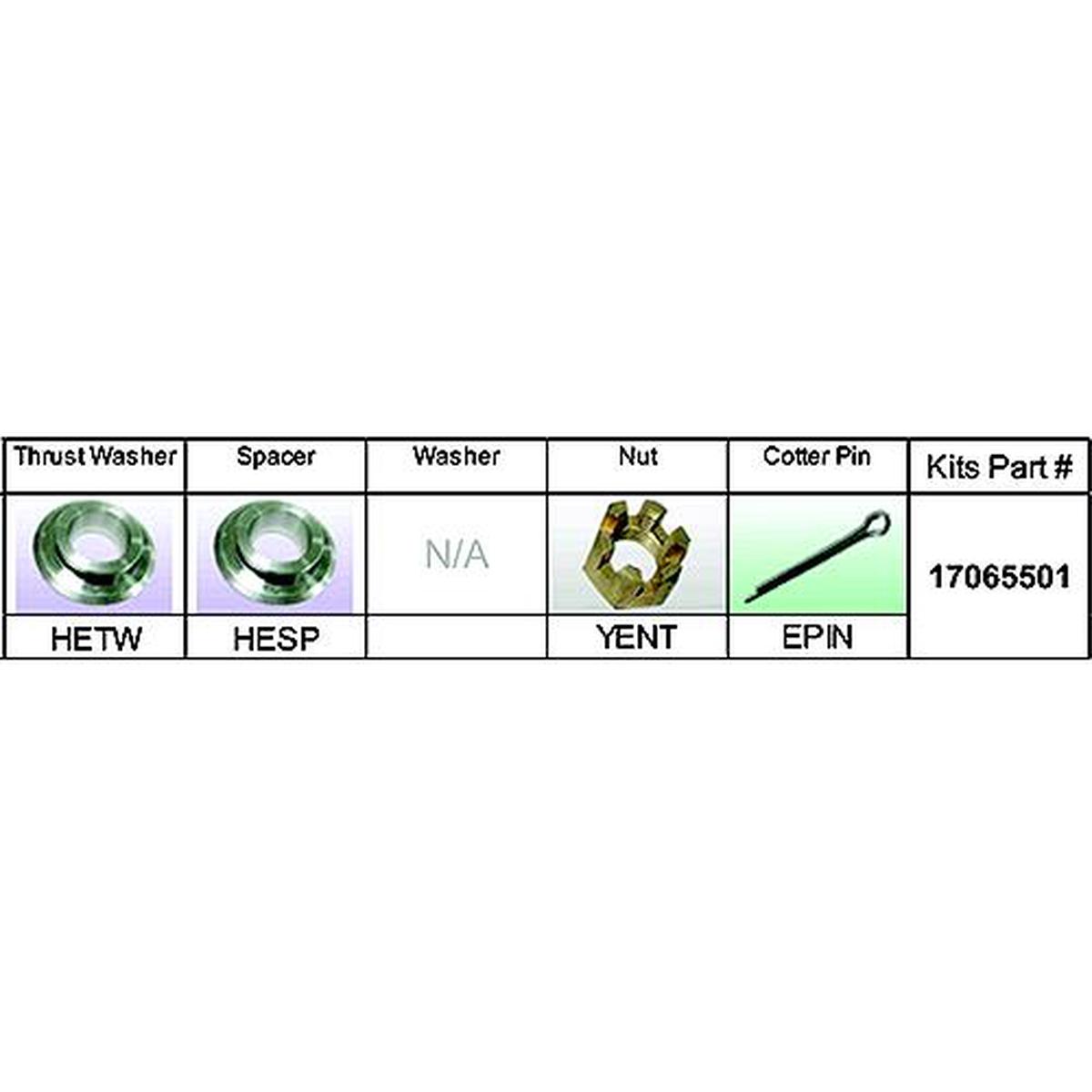 Solas 17065501 Fixed Hub Prop Hardware Kit - Honda, Type E