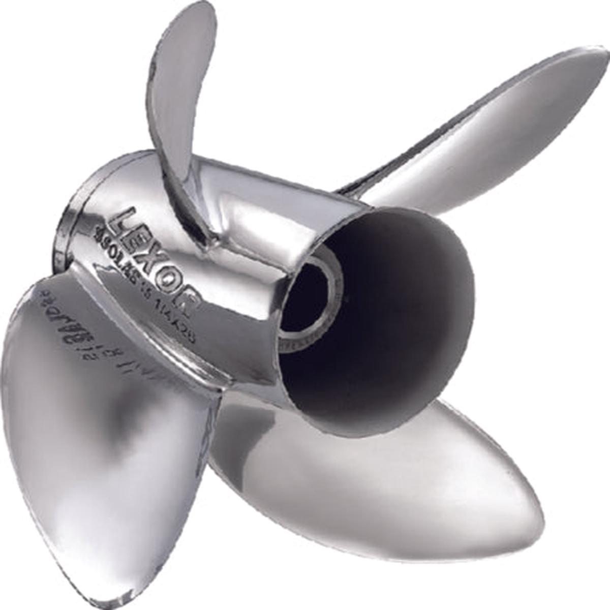 Solas 9573-153-18 Rubex L4 Stainless Steel Interchangeable Hub 4-Blade Propeller