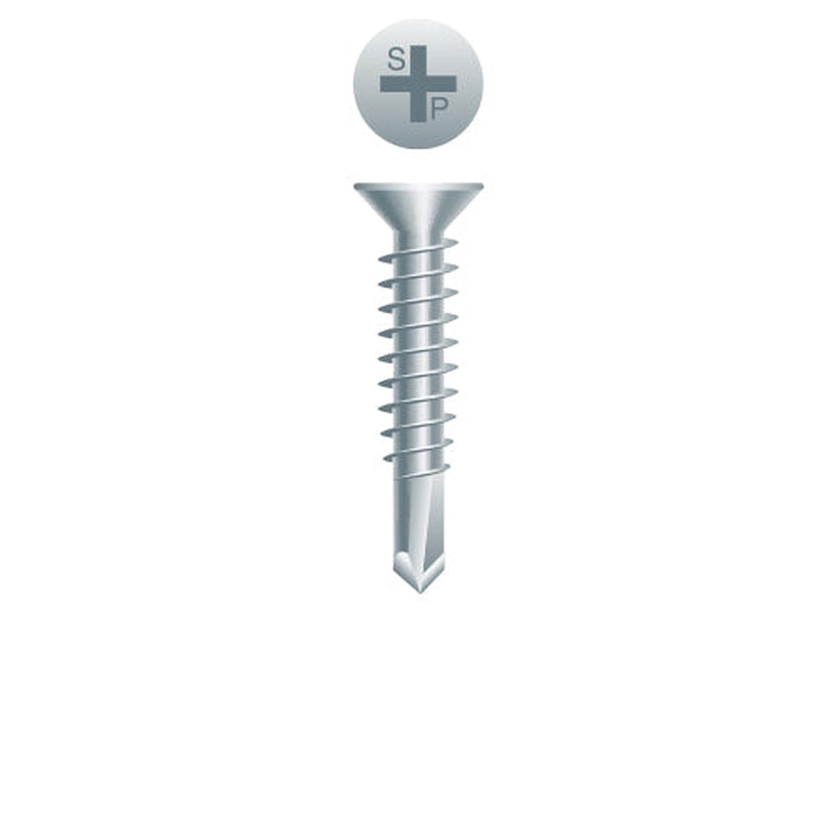 #10 Strong-Point Flat Head 10-16 x 2, PH, Zinc