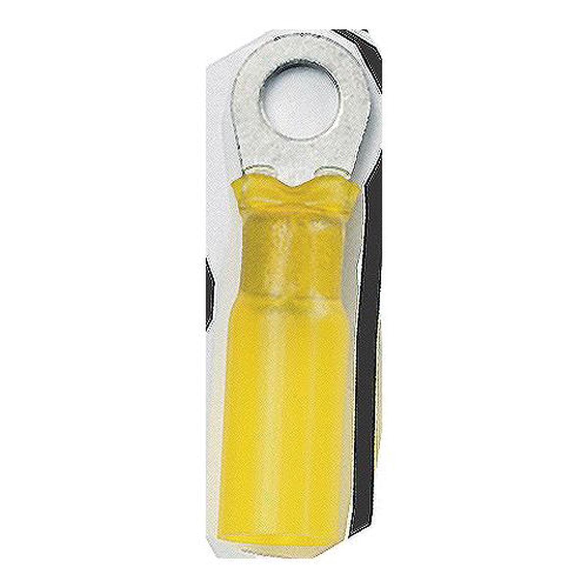 Ancor 312625 Marine Grade Heat Shrink Ring Terminals, 3/8 Fastener, 12-10 Wire, Yellow, 25/Pk, Pack of 14, Pack of 14
