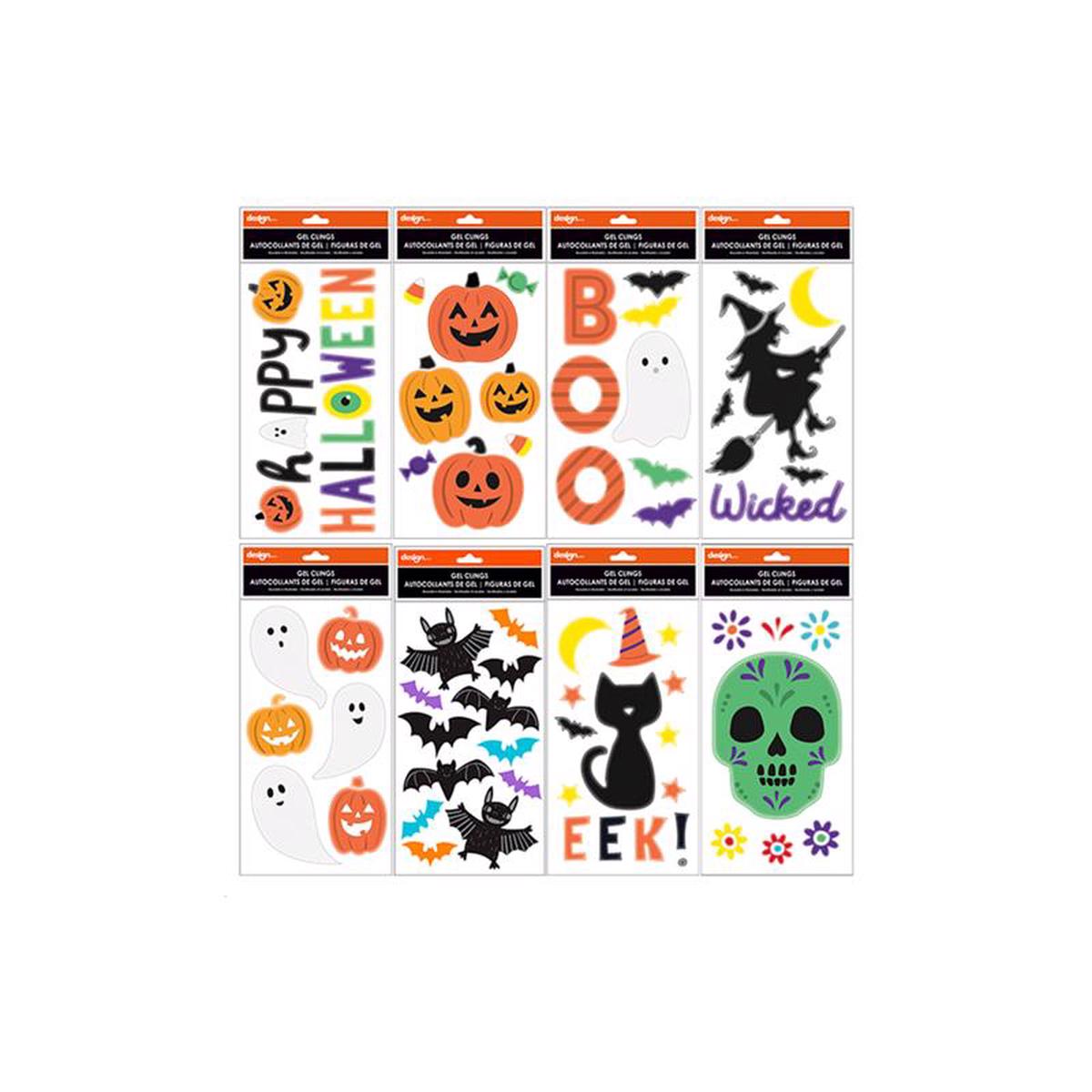 IG Design Gel Clings Halloween Decor, Pack of 24