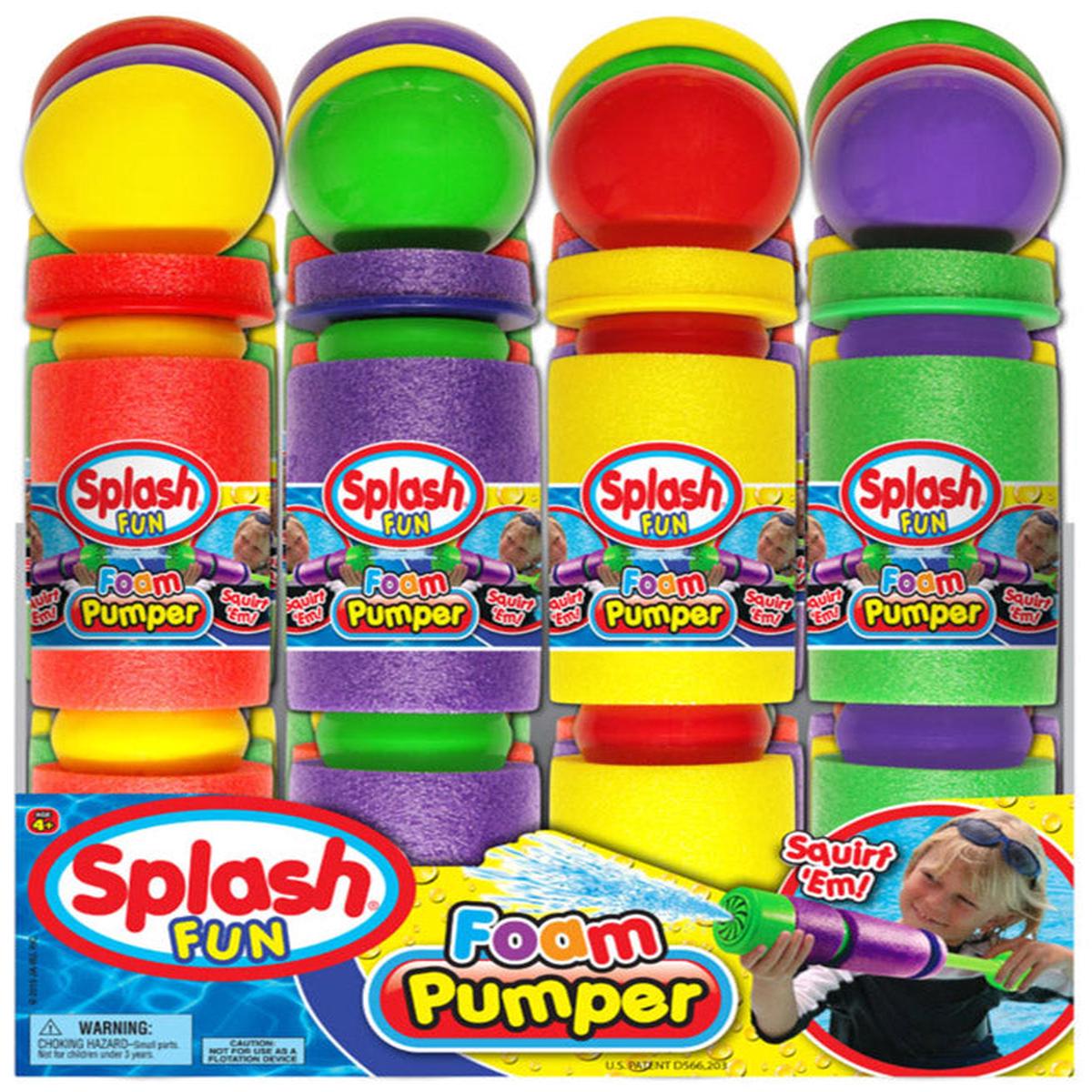 Ja-Ru Splash Foam Pumper Water Toy Soft Foam/Plastic 1 pk, Pack of 12