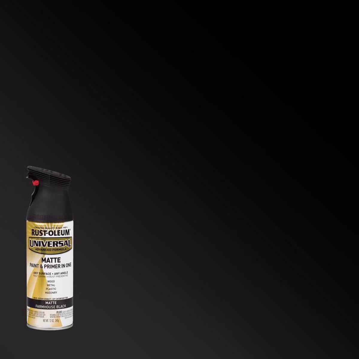 Rust-Oleum Universal Matte Farmhouse Black Spray Paint 12 oz, Pack of 6