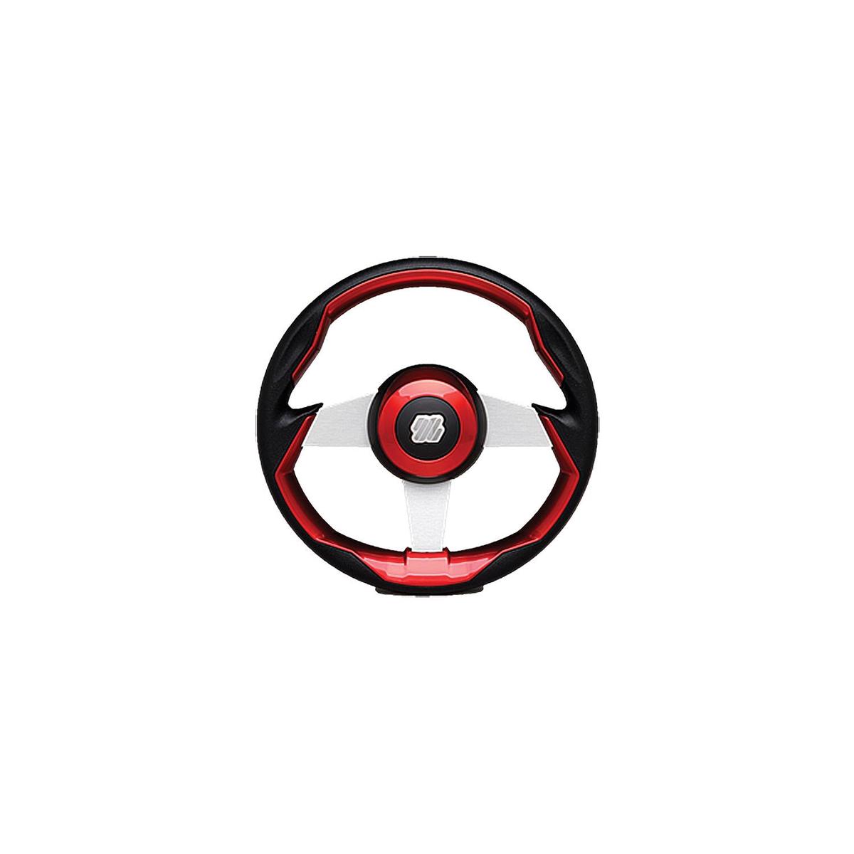 Uflex GRIMANIRS Grimani Steering Wheel, Red w/Silver Spokes