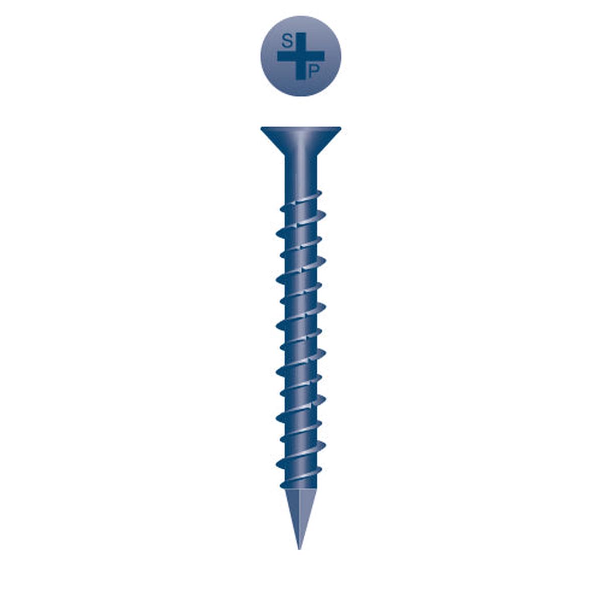#1/4 Strong-Point Flat Head 1/4 x 3-1/4, PH, Hi-Low-Blue Ceramic