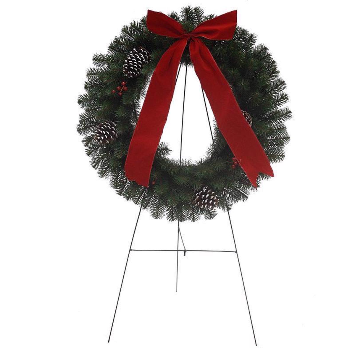 Holiday Bright Lights 30 in. D Memorial Christmas Wreath, Pack of 4