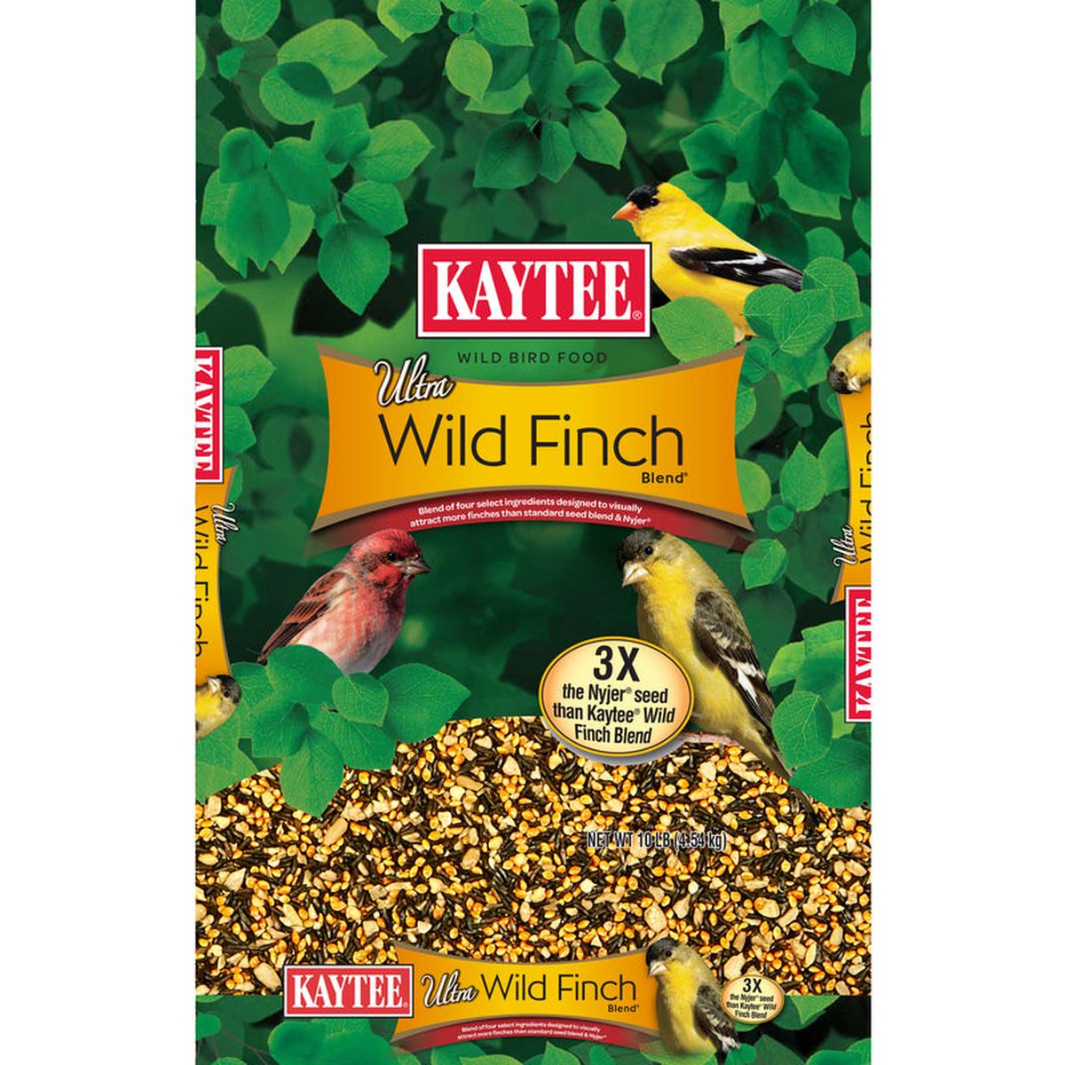 Kaytee Ultra Wild Finch Blend Songbird Niger Seed Wild Bird Food 10 lb, Pack of 4
