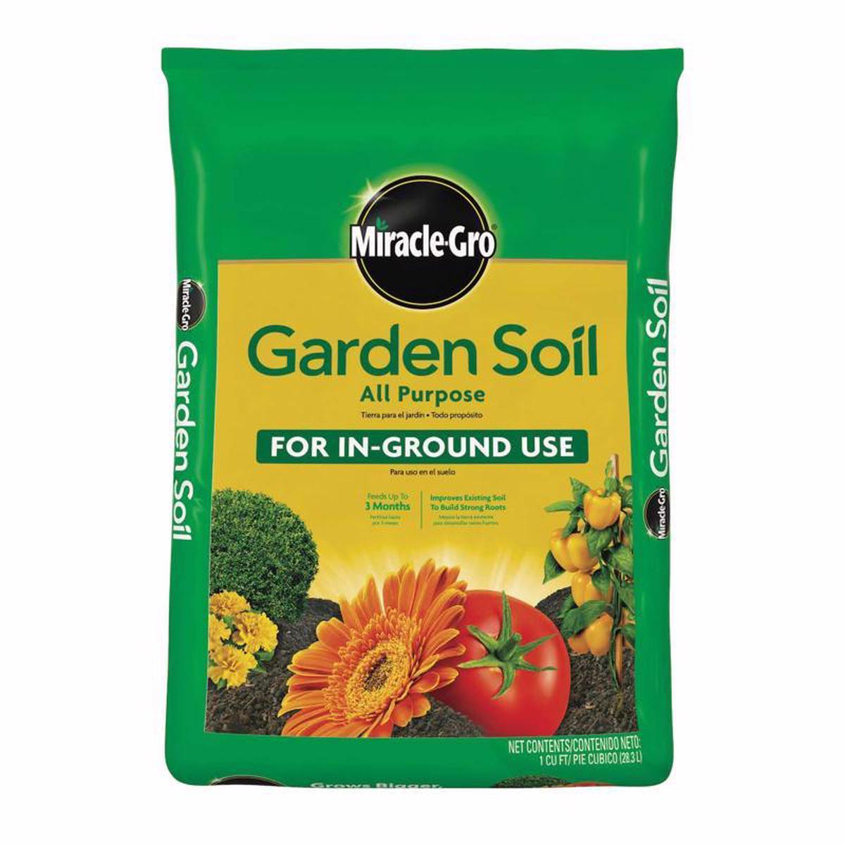 Miracle-Gro Garden All Purpose In-Ground Soil 1 cu ft, Pack of 60