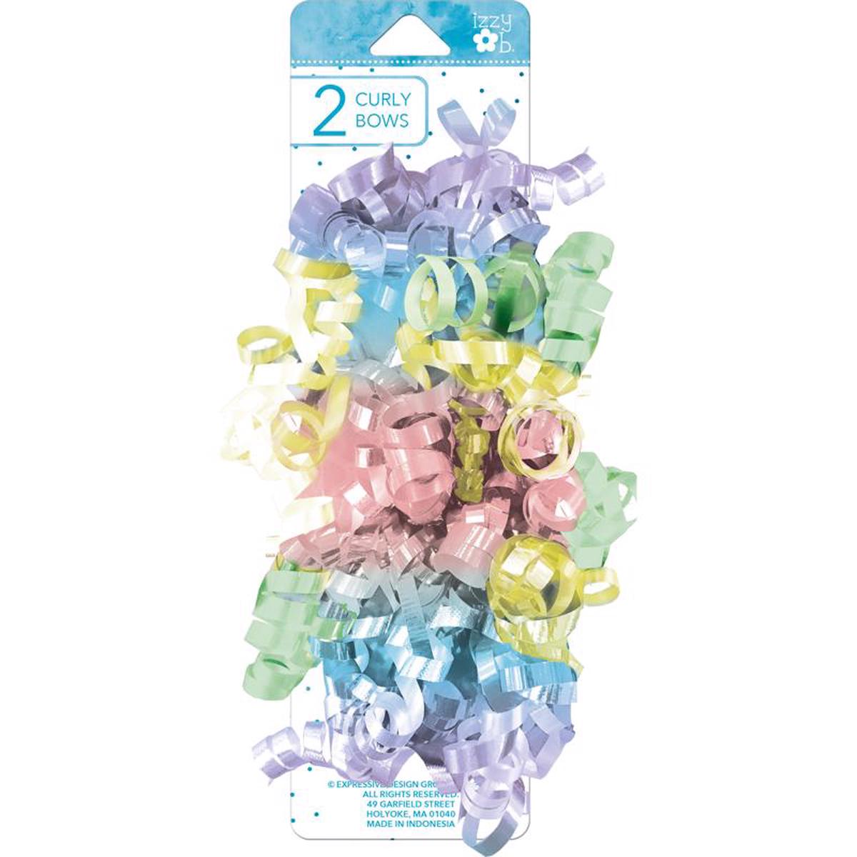 Paper Images Multi-Color Pastel Curly Bows, Pack of 6