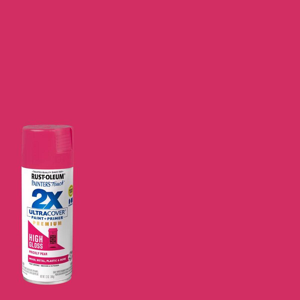 Rust-Oleum Painter's Touch High-Gloss Prickly Pear Paint+Primer Spray Paint 12 oz, Pack of 6