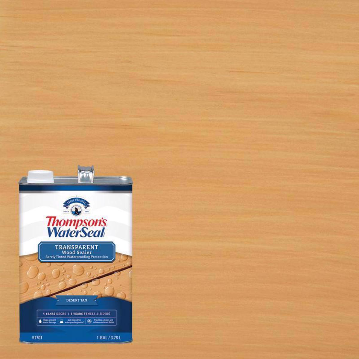 Thompson's WaterSeal Transparent Desert Tan Waterproofing Wood Sealer 1 gal, Pack of 4
