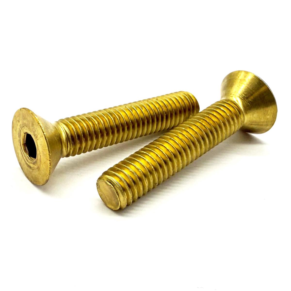 #10-24x1" Brass Flat Head Socket Cap Screw