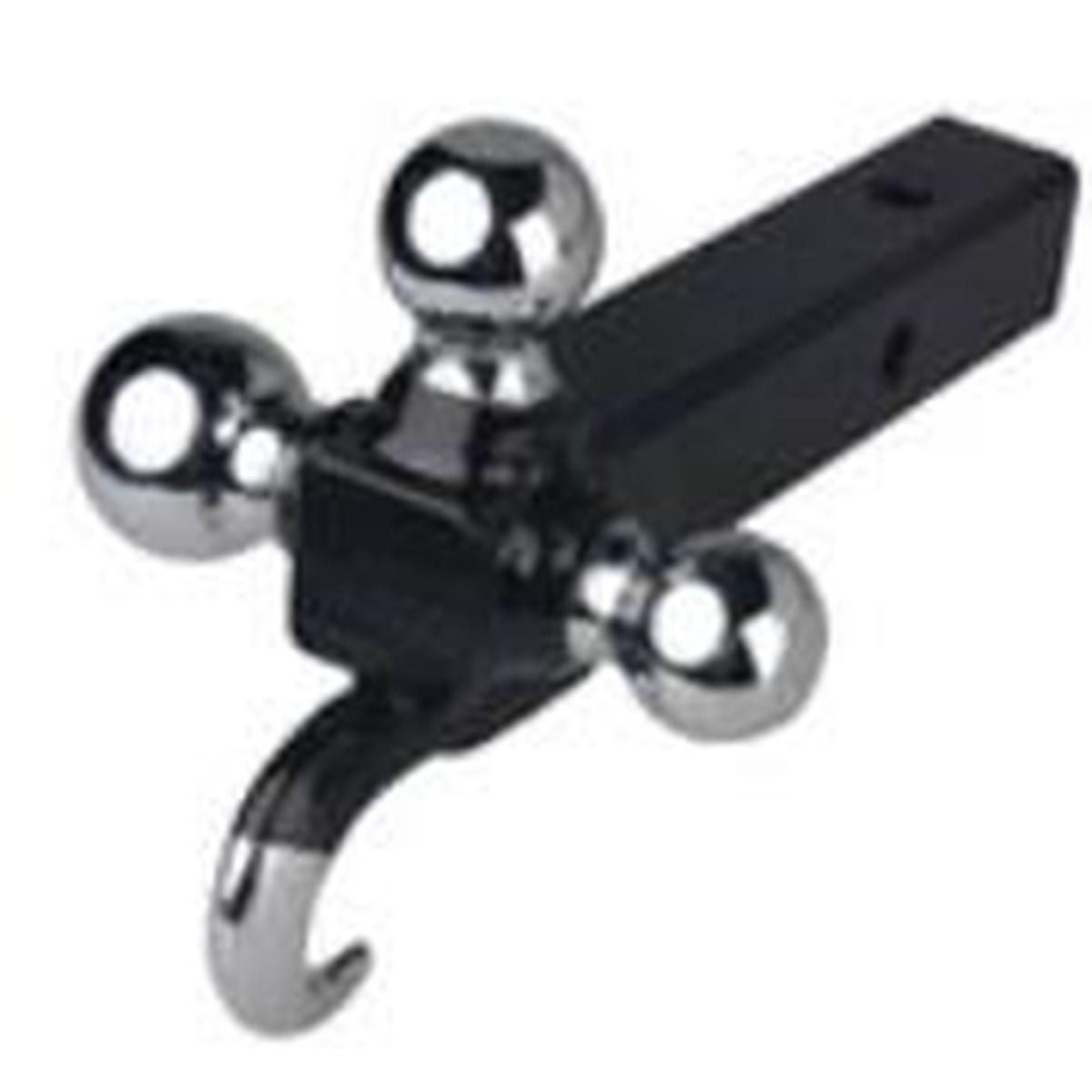 TRI-BALL HITCH MOUNT W/HOOK (SOLID)