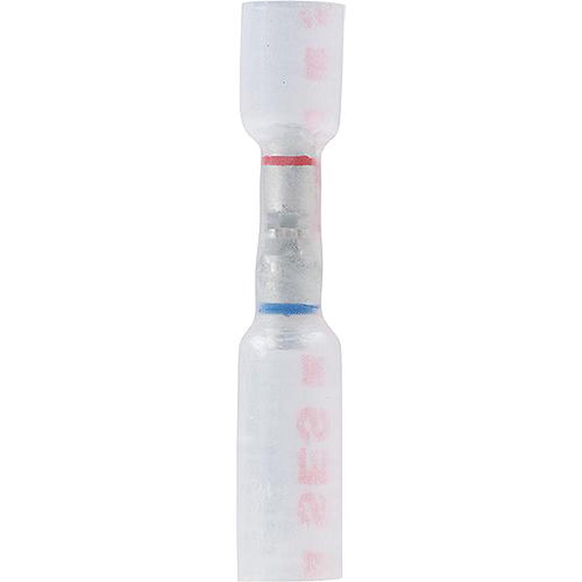 Ancor 320125 Heat Shrink Step-Down/Multi Wire Butt Connectors, Clear w/Red Dashes, 25/Pk