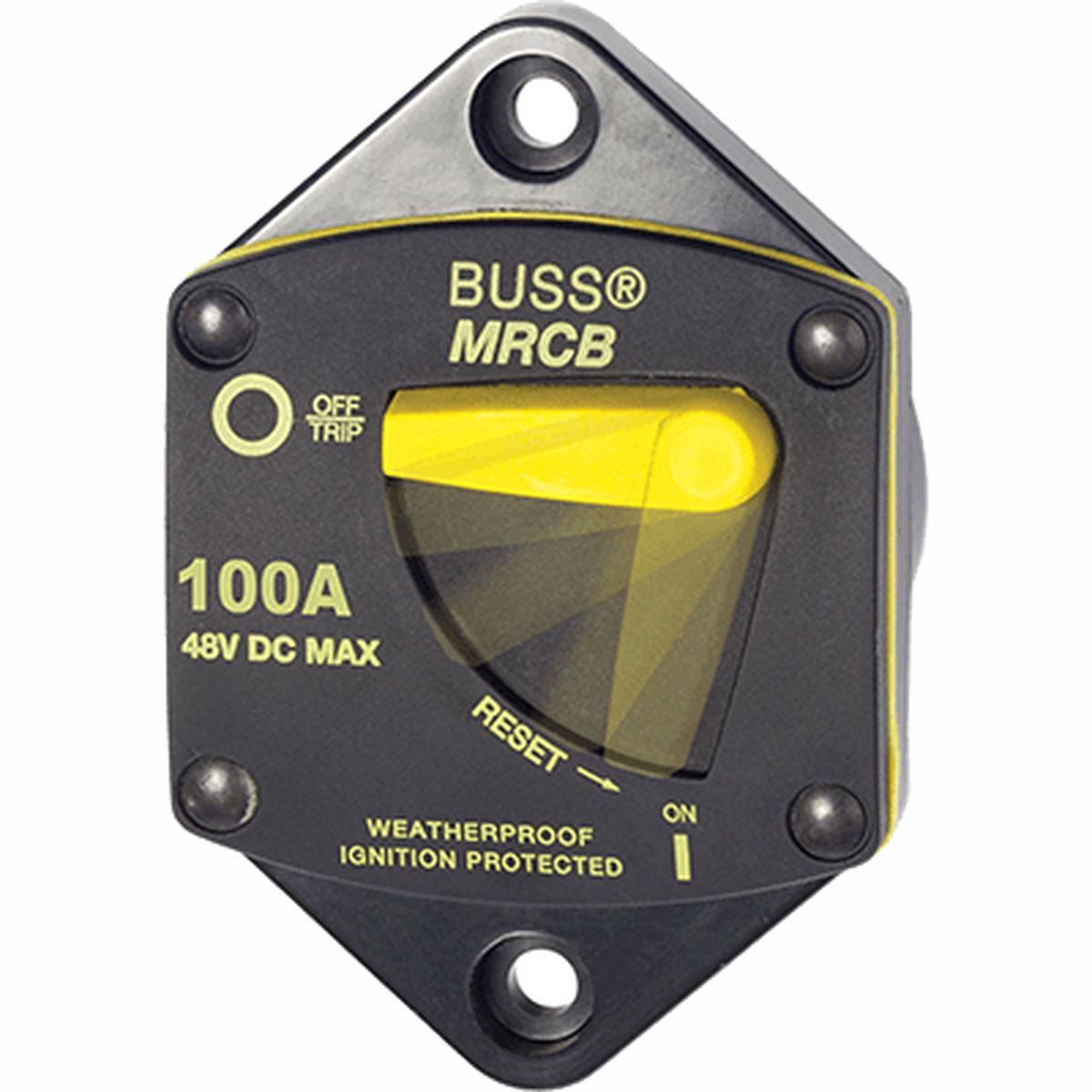 Blue Sea Systems 7044 187 Series DC Circuit Breaker - Panel Mount, 100 Amps