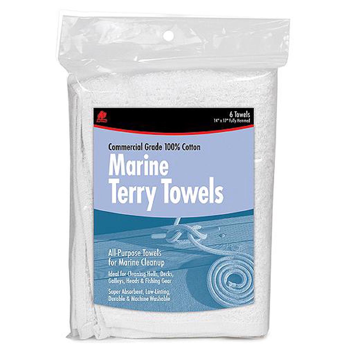 Buffalo Terry Towel Rags 14 x 17 Fully Hemmed